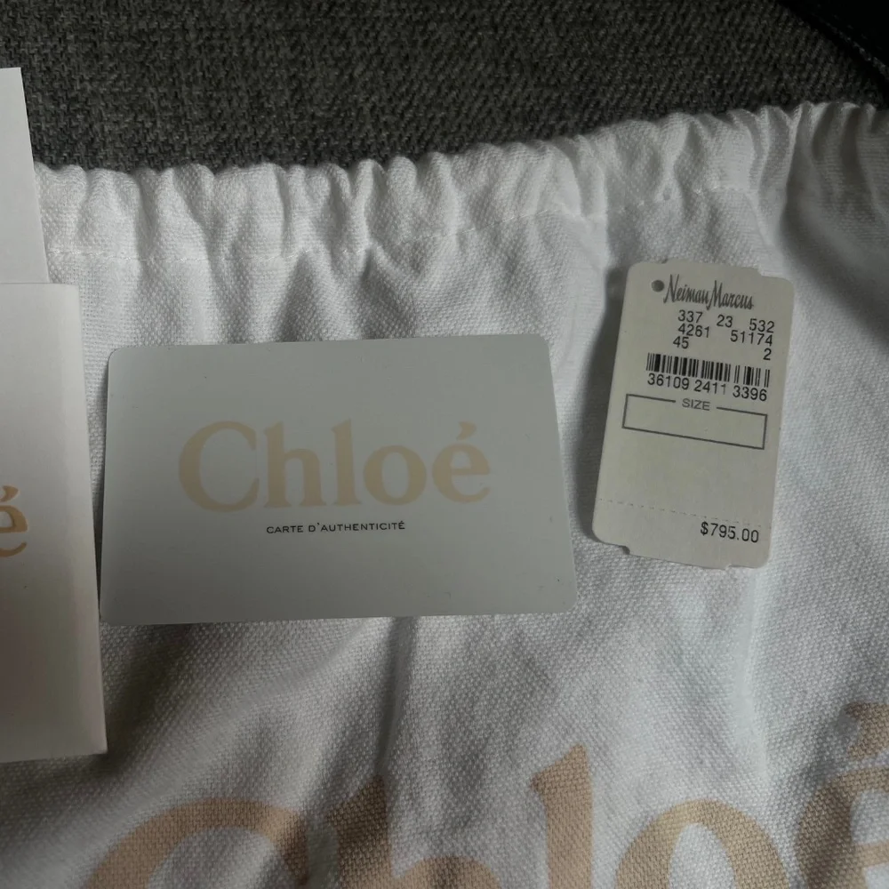 Chloe Light Blue Leather Mini Marcie Crossbody Bag Turquoise Summer Bag - Picture 14 of 15